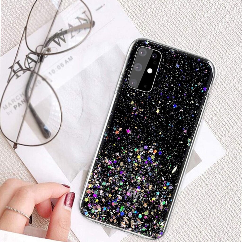 Fusion Glue Glitter Back Case silikoonist ümbris Apple iPhone 11 Pro must hind ja info | Telefoni kaaned, ümbrised | kaup24.ee