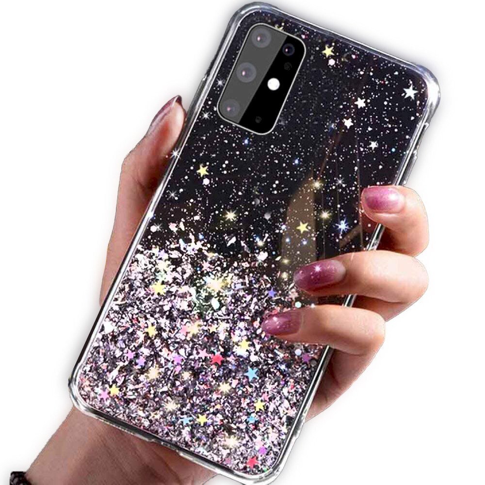 Fusion Glue Glitter Back Case silikoonist ümbris Apple iPhone 11 Pro must hind ja info | Telefoni kaaned, ümbrised | kaup24.ee