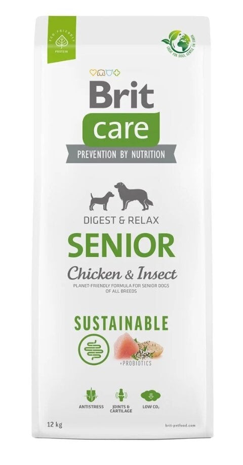 Brit Care SS Senior Chicken&Insect vanematele koertele, 12 kg цена и информация | Kuivtoit koertele | kaup24.ee