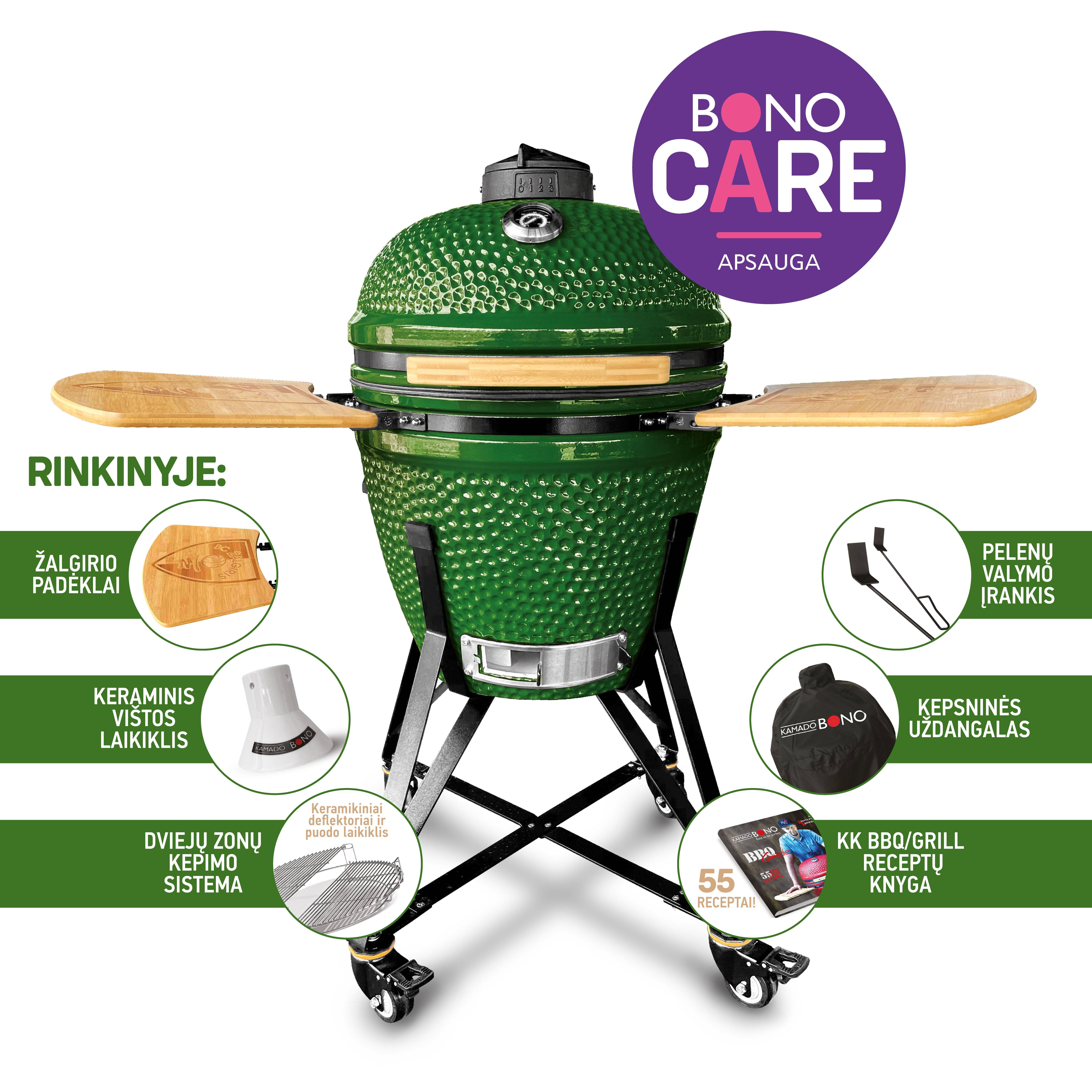 Керамический гриль KAMADO BONO Žalgiris Edition, 55 см цена | kaup24.ee