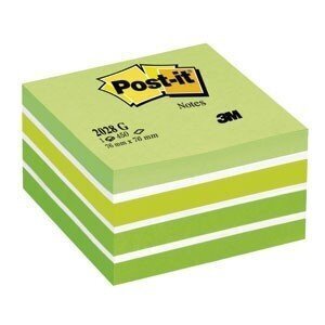 Märkmelehtede kuubik POST-IT Green pastel, 76x76 mm, 450 lehte hind ja info | Vihikud, märkmikud ja paberikaubad | kaup24.ee