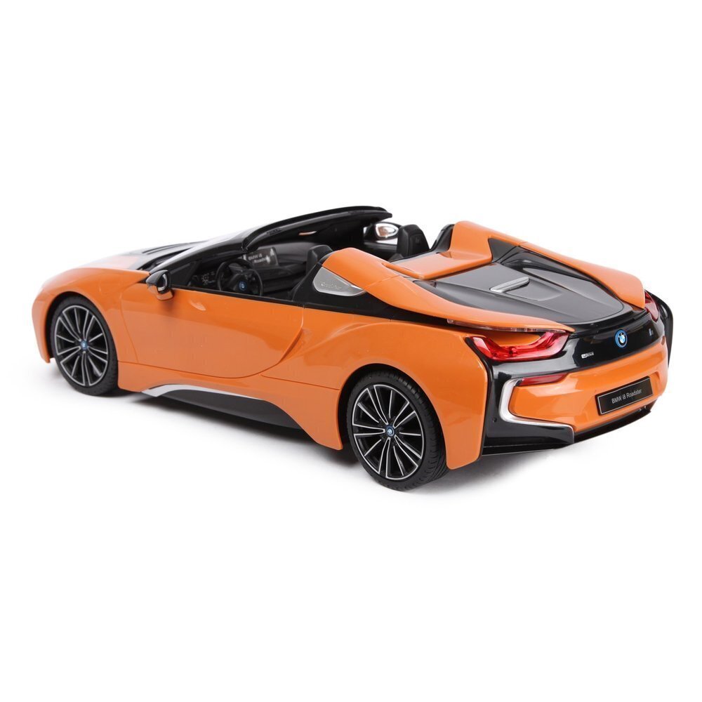 Auto BMWi8 Roadster Rastar kaugjuhtimispuldiga 1:12, oranž hind ja info | Poiste mänguasjad | kaup24.ee