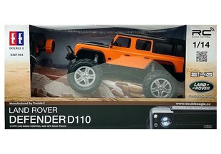 Auto Land Rover Defender 4x4 kaugjuhtimispuldiga 1:14, oranž hind ja info | Poiste mänguasjad | kaup24.ee