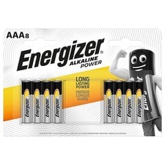 Energizer leeliselised elemendid AAA Alkaline Power (8 tk) hind ja info | Patareid | kaup24.ee