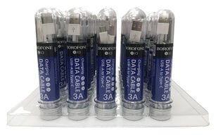 Набор USB кабелей Borofone BX3 30 шт: 10xLightning-10xmicroUSB-10xType-C цена и информация | Borofone 43757-uniw | kaup24.ee