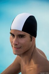 Шапочка для плавания FASHY Mens Cap, черный/белый цвет цена и информация | Шапочки для плавания | kaup24.ee