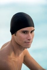 Шапочка для плавания Fashy Mens Swim, черная цена и информация | Шапки для плавания | kaup24.ee