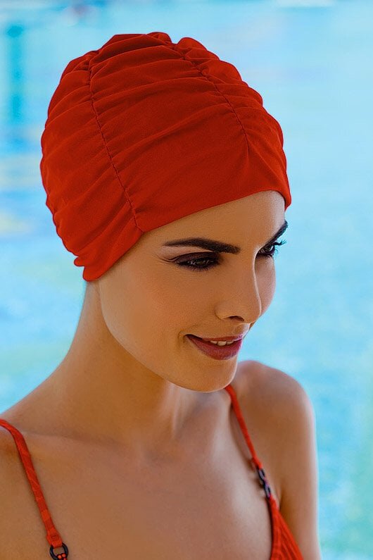 Ujumismüts FASHY Fabric Swim, punane цена и информация | Ujumismütsid | kaup24.ee