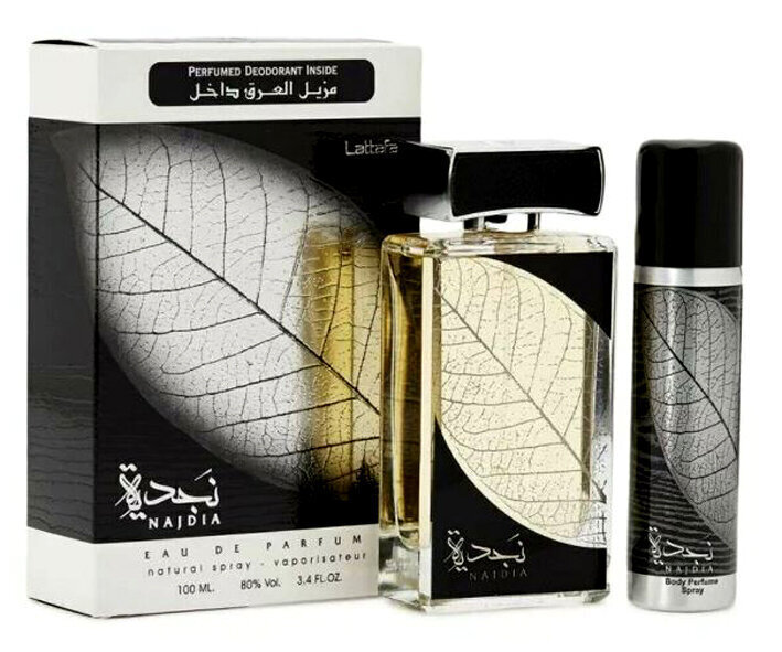Meeste parfüüm Najdia Lattafa 100 ml + deodorant 100 ml hind ja info | Meeste parfüümid | kaup24.ee