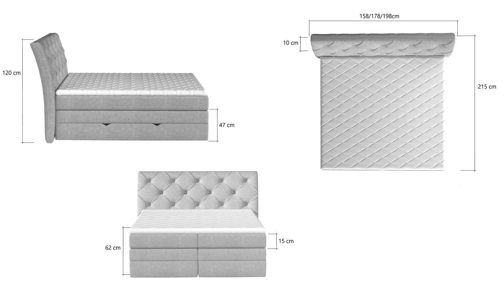 Voodi NORE Mirabel 10, 180x200 cm, roheline hind ja info | Voodid | kaup24.ee