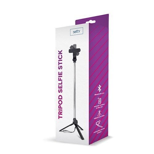 Selfie pulk Setty wireless Tripod must цена и информация | Selfie sticks | kaup24.ee