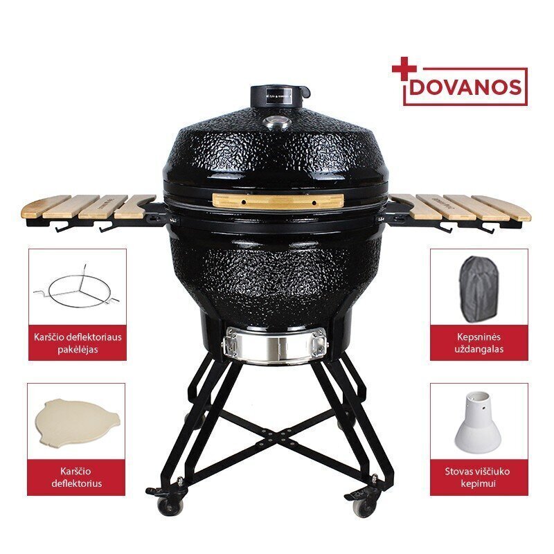 Grill tarvikutega Zyle Kamado XX Large ZY26KSBLSET, 66 cm hind ja info | Grillid | kaup24.ee