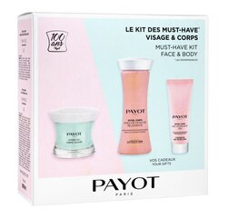 Näo- ja kehahoolduskomplekt Payot Must-Have Kit: näokreem, 50 ml + kehapesu, 125 ml + ihupiim, 25 ml цена и информация | Кремы для лица | kaup24.ee