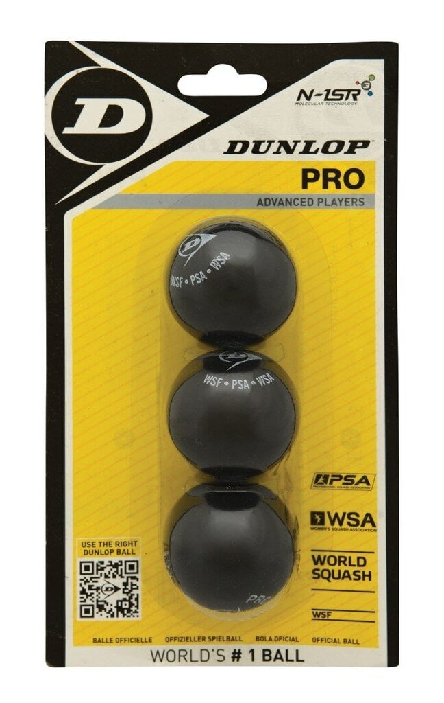 Squash pallid DUNLOP PRO 3tk hind ja info | Squash | kaup24.ee