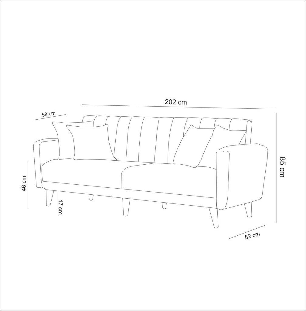 Diivan Artie Aqua, hall hind ja info | Diivanid ja diivanvoodid | kaup24.ee