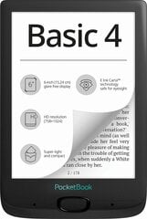 PocketBook Basic 4 eBook reader (PB606-E-WW), Черный цена и информация | Электронные книги | kaup24.ee