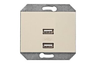 Vilma pesa 2 x USB DC 5V 3,4 A beež raamita цена и информация | Выключатели, розетки | kaup24.ee