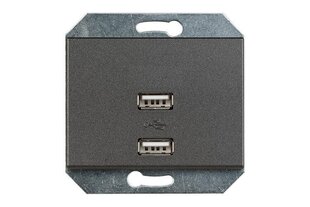 Vilma pesa 2 x USB DC 5V 3,4 A must raamita цена и информация | Выключатели, розетки | kaup24.ee