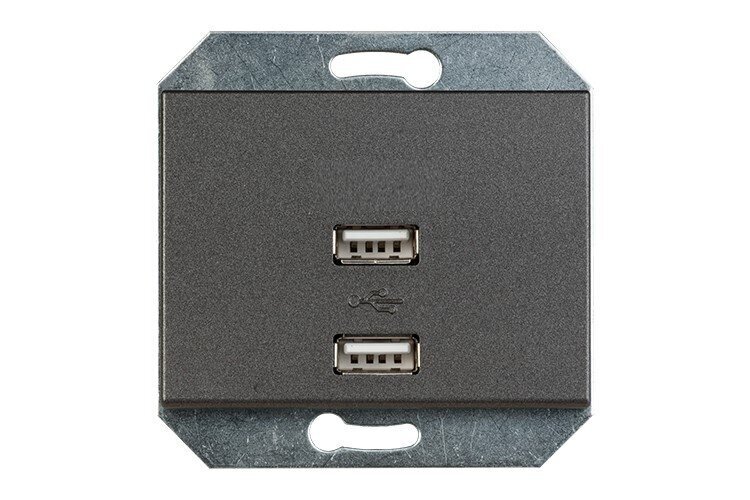 Vilma pesa 2 x USB DC 5V 3,4 A must raamita цена и информация | Lülitid ja pistikupesad | kaup24.ee