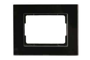 Монтажная рамка Vilma 1-местная из чёрного стекла цена и информация | Выключатели, розетки | kaup24.ee