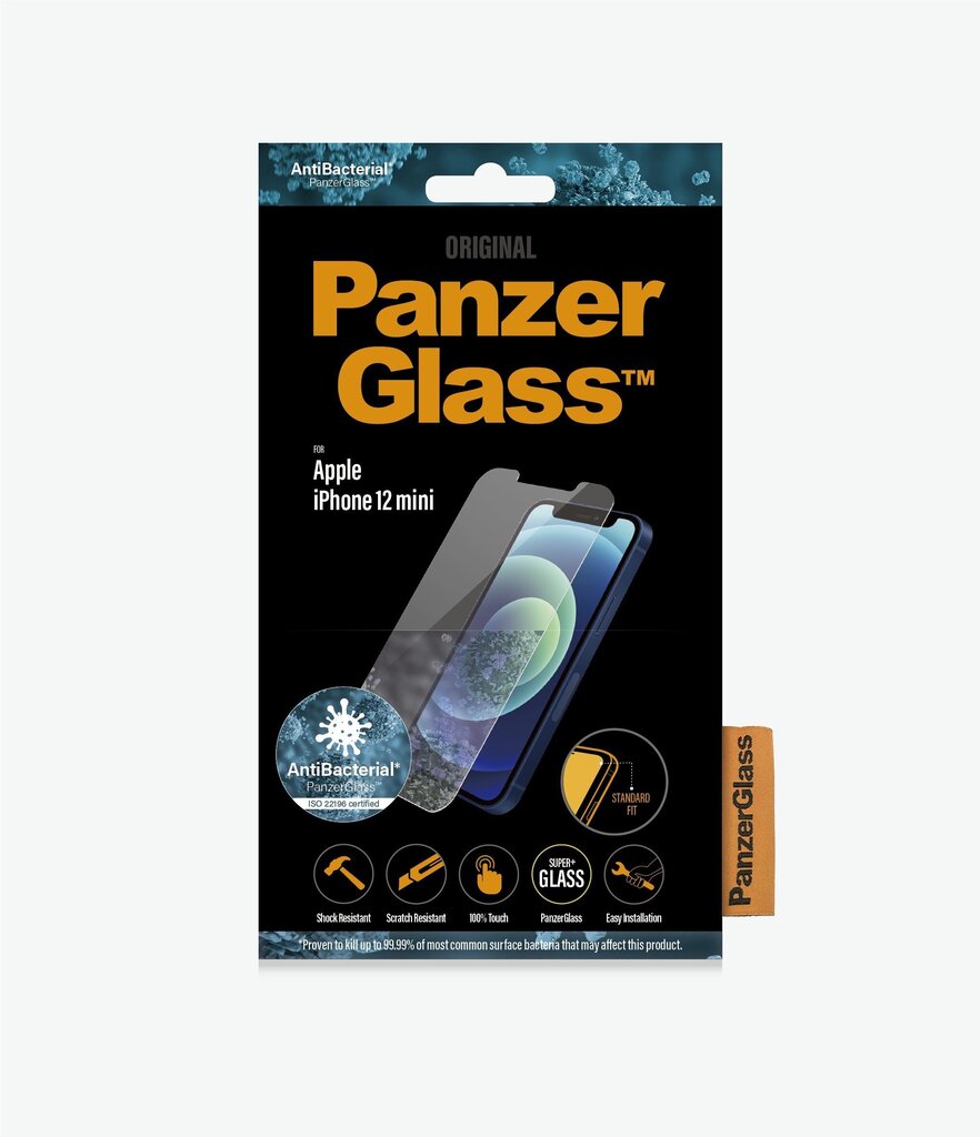 PanzerGlass kaitseklaas iPhone 12 Mini цена и информация | Ekraani kaitsekiled | kaup24.ee