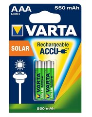 Varta Solar HR03 элементы, 2 шт цена и информация | Батерейки | kaup24.ee