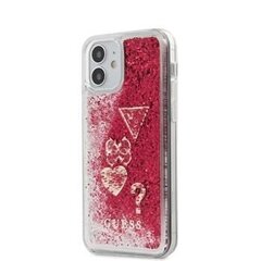 Guess Liquid Glitter Charms Cover Rapsberry, telefonile iPhone 12 Mini, 5.4'' hind ja info | Telefoni kaaned, ümbrised | kaup24.ee