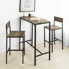 Комплект для столовой SoBuy OGT03-XL, коричневый/черный цена и информация | Комплекты мебели для столовой | kaup24.ee