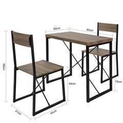 Комплект для столовой SoBuy OGT19-N, коричневый/черный цена и информация | Комплекты мебели для столовой | kaup24.ee