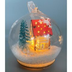 Декорация домик в стеклянном шаре светодиодный, теплый белый, RETLUX RXL 365 цена и информация | Декорации | kaup24.ee