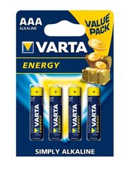 Leelispatarei VARTA R3 (AAA) 4 tk, energy цена и информация | Батарейки | kaup24.ee