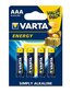 Leelispatarei VARTA R3 (AAA) 4 tk, energy цена и информация | Patareid | kaup24.ee