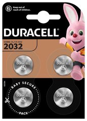 Батарейки Duracell DL/CR 2032, 4 шт цена и информация | Батарейки | kaup24.ee