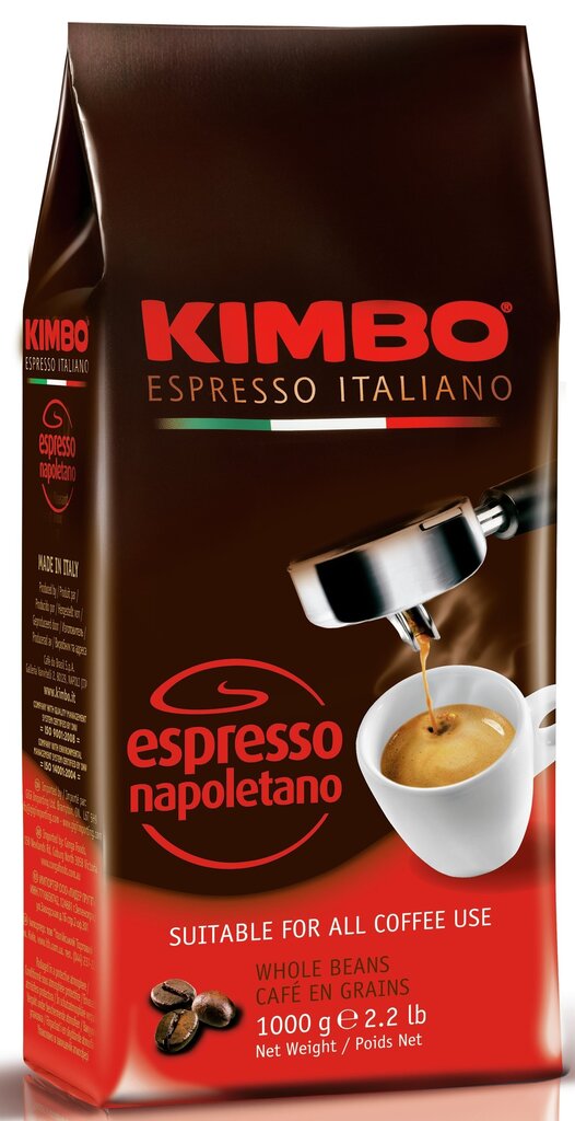 Kohvioad Kimbo Espresso Napoletano 1 kg hind ja info | Kohv, kakao | kaup24.ee