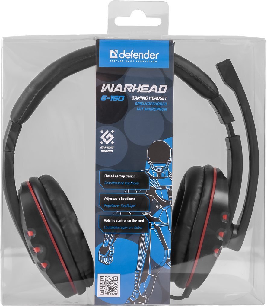 Defender Warhead HN-G160 Black цена и информация | Kõrvaklapid | kaup24.ee