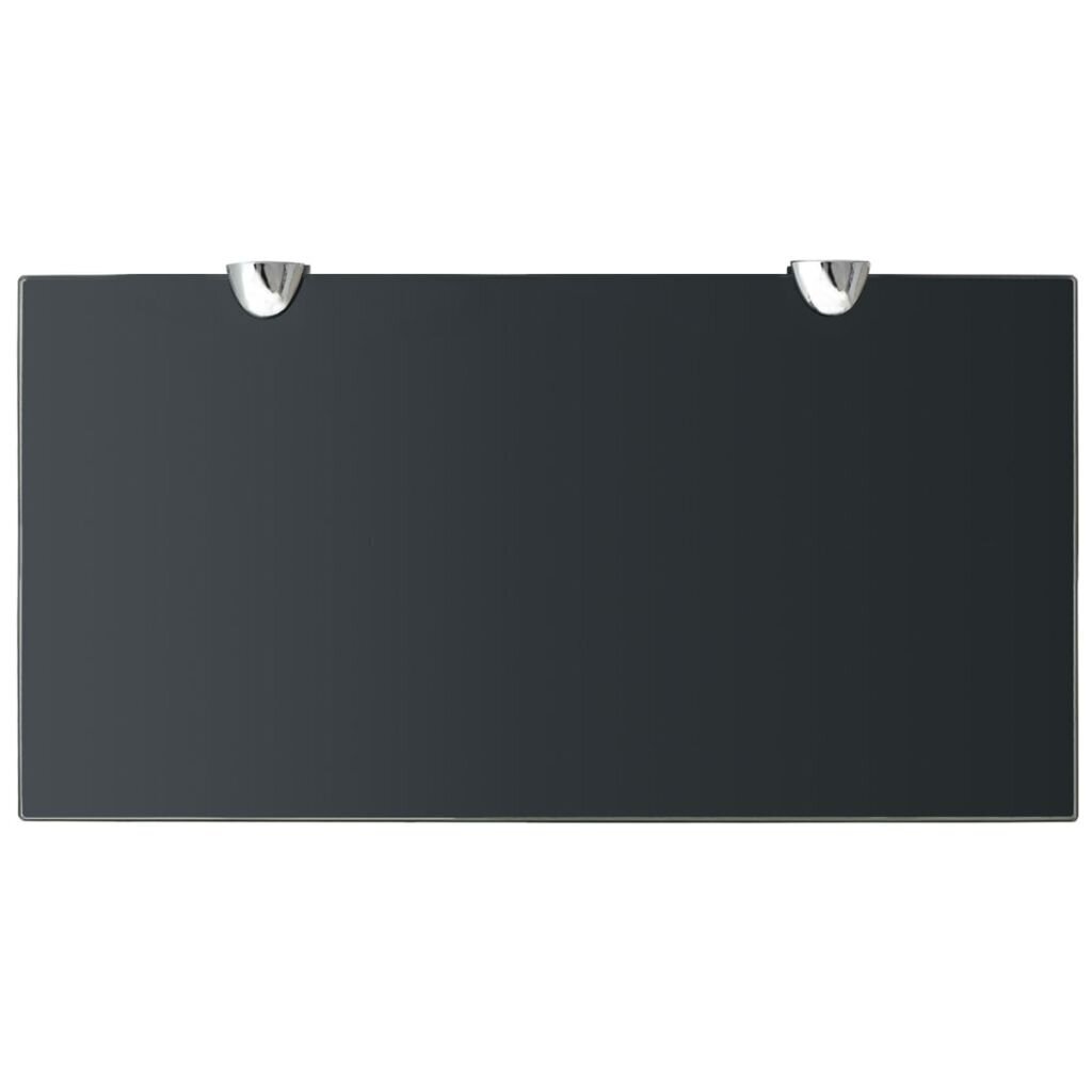 Klaasist seinariiul, 40x20 cm, 8 mm, must hind ja info | Riiulid | kaup24.ee