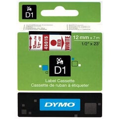 Printeri teip DYMO D1 12 mm (punane ja valge), 7 m hind ja info | Printeritarvikud | kaup24.ee