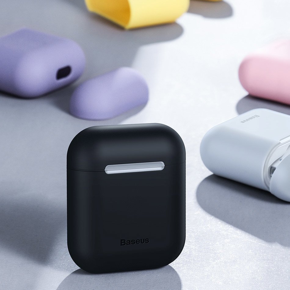 Baseus Super Thin Silica Gel Case AirPods 1/2 hind ja info | Kõrvaklappide tarvikud | kaup24.ee