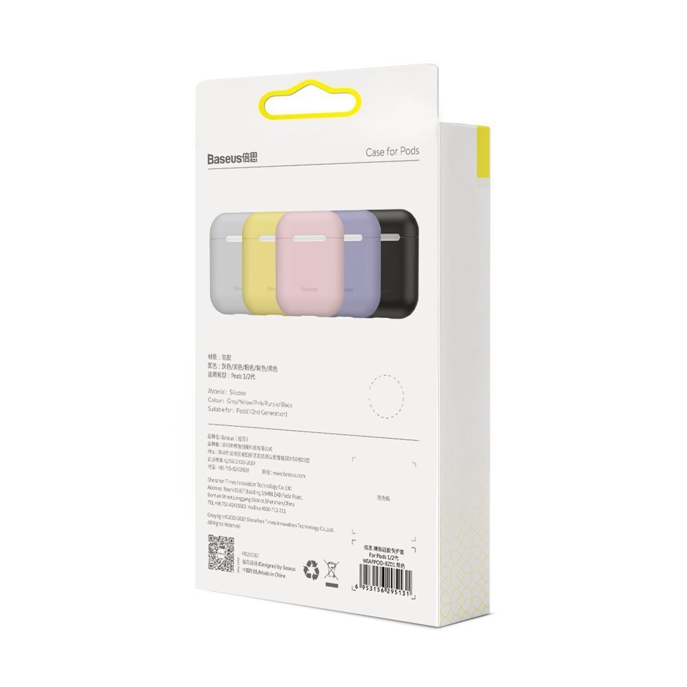 Baseus Super Thin Silica Gel Case AirPods 1/2 hind ja info | Kõrvaklappide tarvikud | kaup24.ee