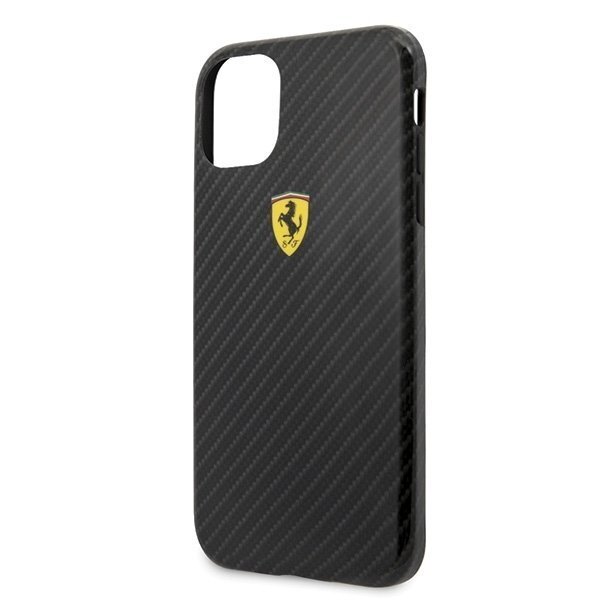 Ferrari Hardcase FESPCHCN58CBBK iPhone 11 Pro black/czarny On Track Carbon Effect hind ja info | Telefoni kaaned, ümbrised | kaup24.ee