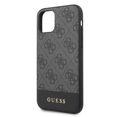 Твердый задний чехол-крышка Guess GUHCN65LS4GBK 4G Stripe для Apple iPhone 11 Pro Max, черный цена и информация | Чехлы для телефонов | kaup24.ee