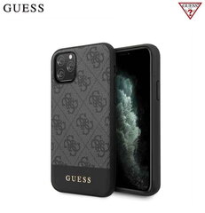 Твердый задний чехол-крышка Guess GUHCN65LS4GBK 4G Stripe для Apple iPhone 11 Pro Max, черный цена и информация | Чехлы для телефонов | kaup24.ee