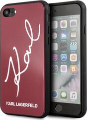 Karl Lagerfeld KLHCI8DLKSRE Signature Glitter Silicone Cover Чехол для Apple iPhone 7 / 8 / SE 2020, Красный цена и информация | Чехлы для телефонов | kaup24.ee