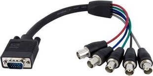VGA Adapter Startech BNC koaksiaal must hind ja info | Kaablid ja juhtmed | kaup24.ee