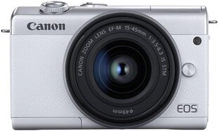 Canon EOS M200 + EF-M 15-45 мм IS STM, белый цена и информация | Цифровые фотоаппараты | kaup24.ee