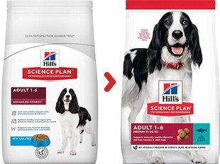 Hill's Sience Plan Medium Adult kuivtoit koertele tuunikala ja riisiga, 2,5 kg hind ja info | Kuivtoit koertele | kaup24.ee