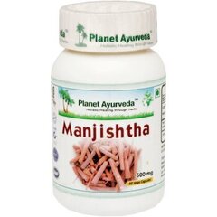 Toidulisand kuseteede ja naha tervise jaoks, Manjistha BIO, Planet Ayurveda™, 60 kapslit цена и информация | Витамины, пищевые добавки, препараты для хорошего самочувствия | kaup24.ee