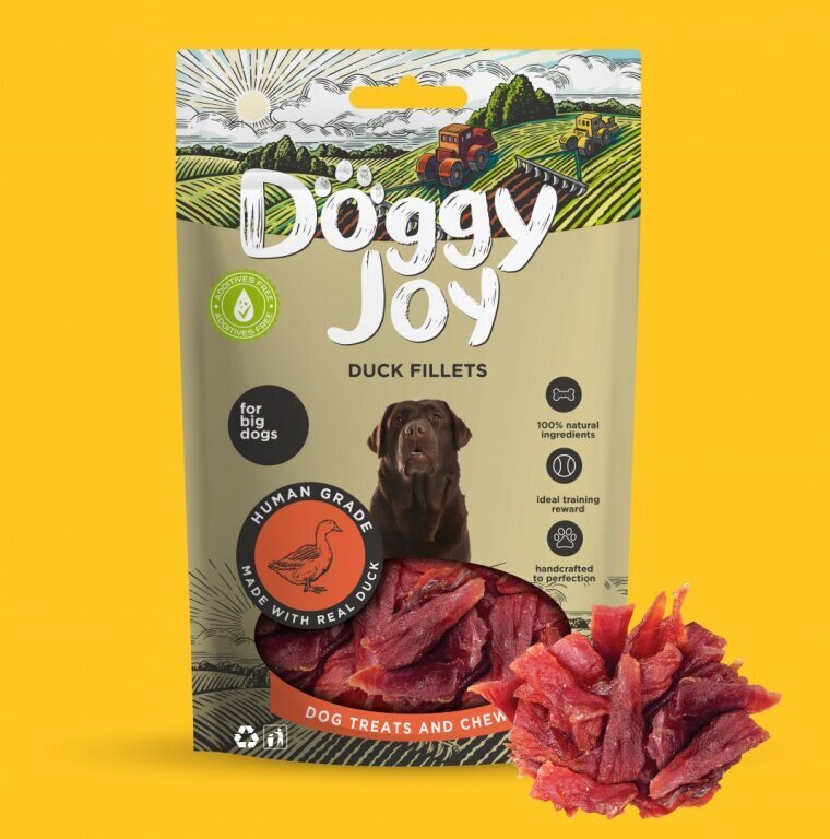 Doggy Joy duck fillets närimismaiused koertele 90g hind ja info | Maiustused koertele | kaup24.ee