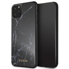 Guess GUHCN65HYMABK iPhone 11 Pro Max must/black Marble hind ja info | Telefoni kaaned, ümbrised | kaup24.ee