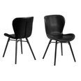 Комплект из 2 стульев Actona Batilda-A1, черный